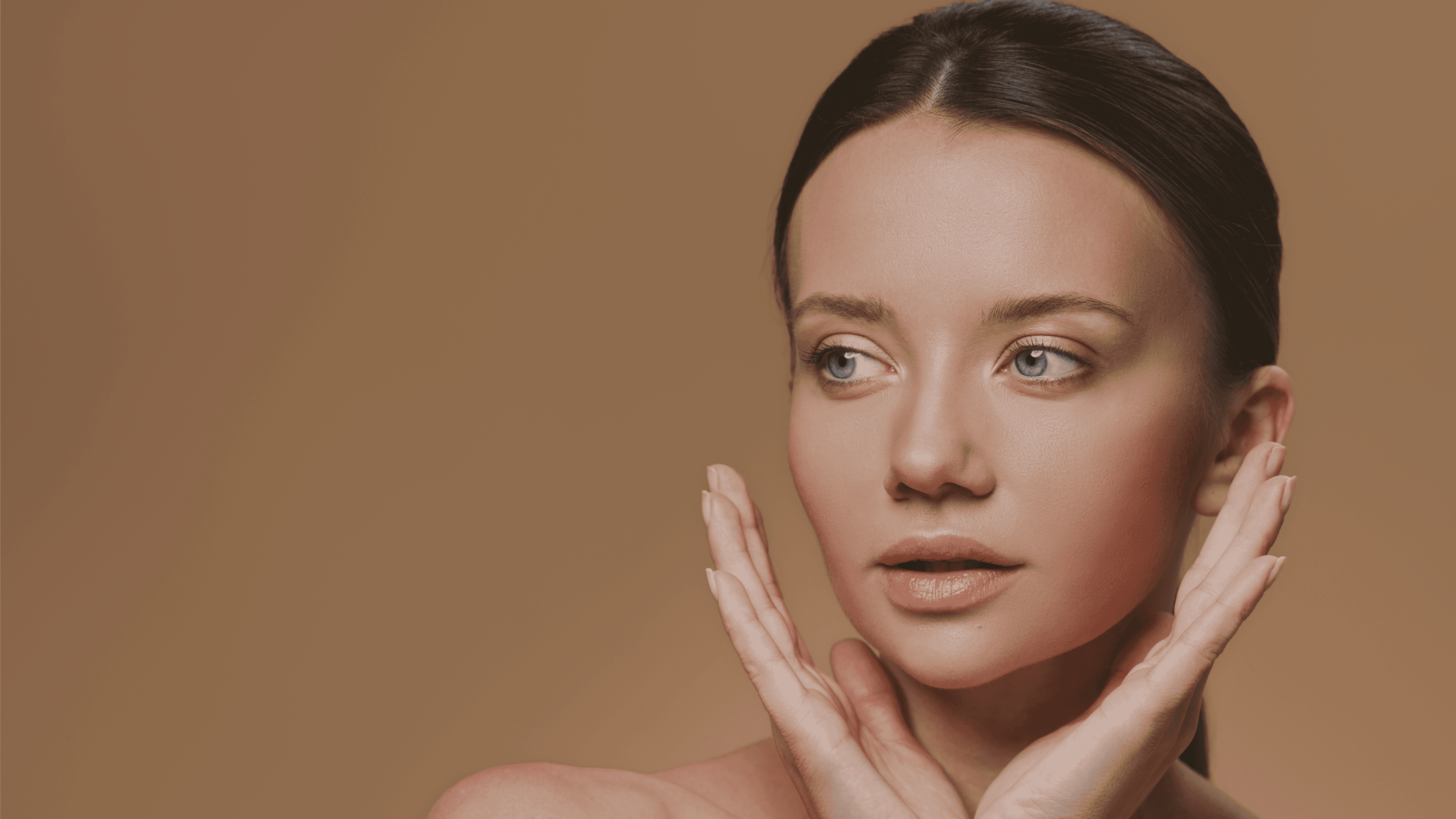 Beautiful woman with glowing skin